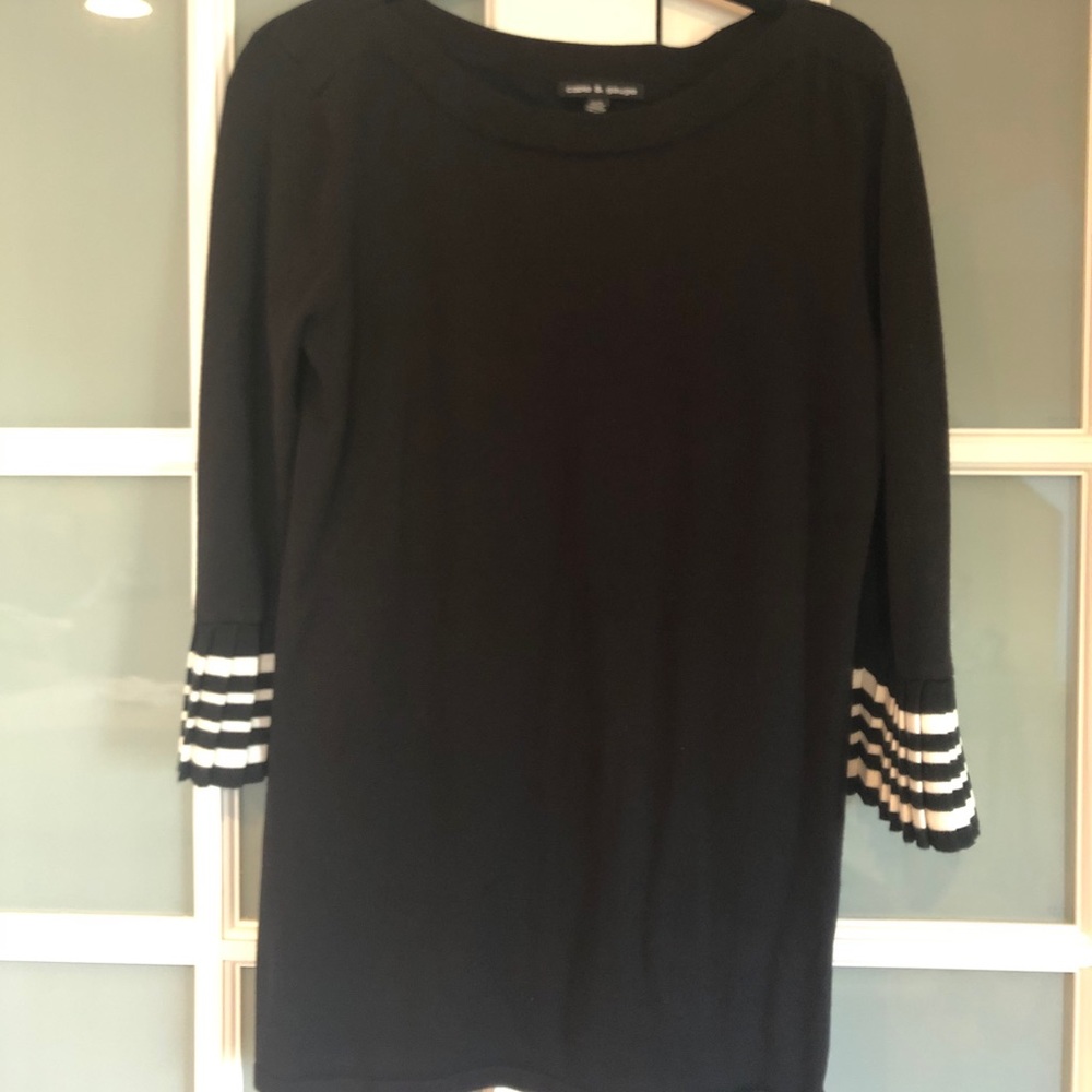 Cable and gauge sweater